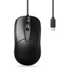 Perixx PERIMICE-209C Mouse, Type-C Wired Optical 3-Button Cable, 1.5m1000DPI, Black,