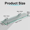 KOCOK 20 Inches Glass Shelves for Bathroom, Chrome Polished Floating