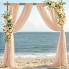 Santaben Nude Sheer Elegant Arch Draping Fabric Outdoor 1 Panel