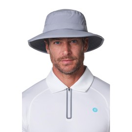 Performance Golf Hat with Wide Brim - UPF 50+ Sun Protection - Fore Golf in Steel Grey