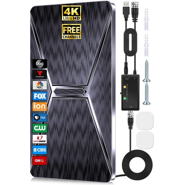 2024 Best TV Antenna Indoor, 1100+ Miles 2X Outdoor Long