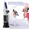 ATC Antifreeze Refractometer, with Manual Calibration Button, Glycol Antifreeze Refractometer,