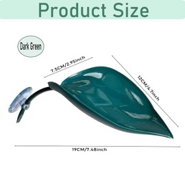 Delllala 3pcs Gecko Suspension，Wall Climbing Gecko Toy，Reptile Leaf，Crested Gecko Tank Accessories，Turtle Tank Decorations，Tree Frog Terrarium Accessories (Grass Green)