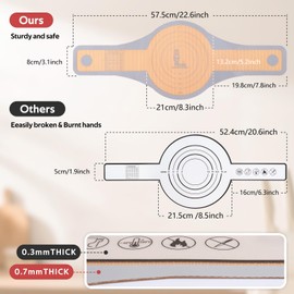Folksy Super Kitchen 2 Pcs Extra Wider Silicone Bread Sling for Dutch Oven,Non-Stick Silicone Bread Baking Mat for Sourdough,Silicon Dough Lifter Liner with Longer Handles （22.6 * 8.3 Dark Gray,Gray）