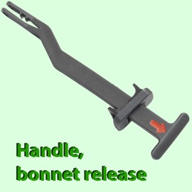 AERZETIX - C65442 - Bonnet release handle - length 146 mm - made of fibreglass reinforced plastic - compatible with Vw 3B0 823 593D, 3B0823593D01C