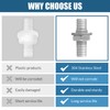 Enoch's Land 3/8" Hose Barb Thru-Bulk Bulkhead Fitting,304 Stainless Steel