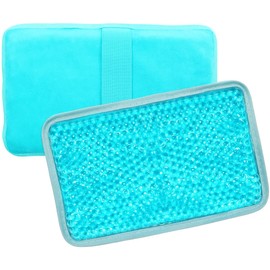 Gel Ice Pack Ice Bag with Strap-Reusable Hot & Cold Pack Compress Therapy for Pain, Swelling,Injuries of Knee, Shoulder, Foot, Back, Ankle,