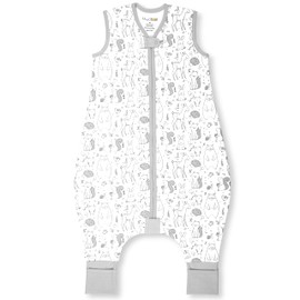 Mama Cheetah Toddler Sleep Sack with Feet 4-5 Years, 1.0 TOG Lightweight Baby Sleeping Bag with Legs, Baby Wearable Blanket for Walkers Girls & Boys, 100% Organic Cotton w/ 2-Way Zipper, 1-Pack