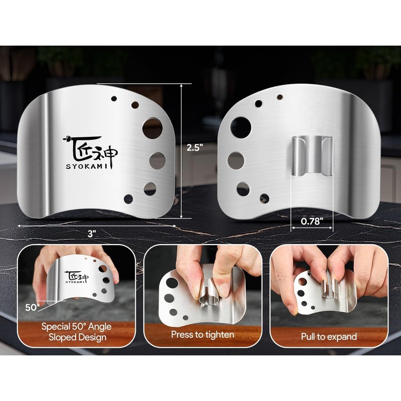SYOKAMI Finger Guards for Cutting Food, Protects Women’s Fingers and