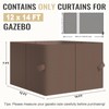COWVIE 4-Panel 12' x 14' Gazebo Replacement Curtains, Patio Privacy
