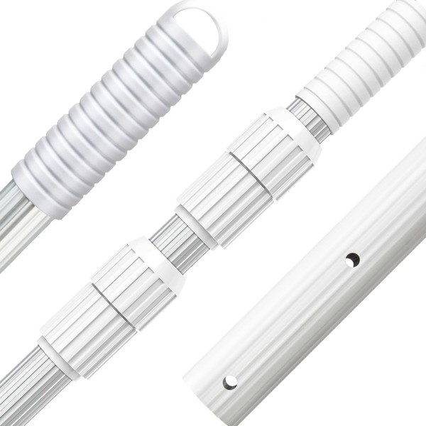 Oudiec Telescopic Pool Pole – 12Ft Extendable 3-Section Aluminum, Multi-Purpose