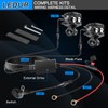 LEDUR Motorcycle Auxiliary Lights Kit White Amber Strobe LED Driving