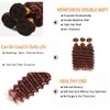 Reddish Brown Deep Wave Human Hair Bundles 12 14 16