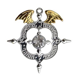 Mystic Kabbalah Winged Archangel Shield - For Mindfulness Pendant Necklace
