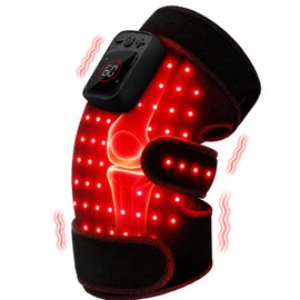 CooCoCo Red Light Therapy Knee Massager with Heat, 660nm & 850nm
