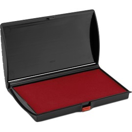 Large Premium Crimson Red Ink Stamp Pad - 3" by 6" - Quality Felt Pad