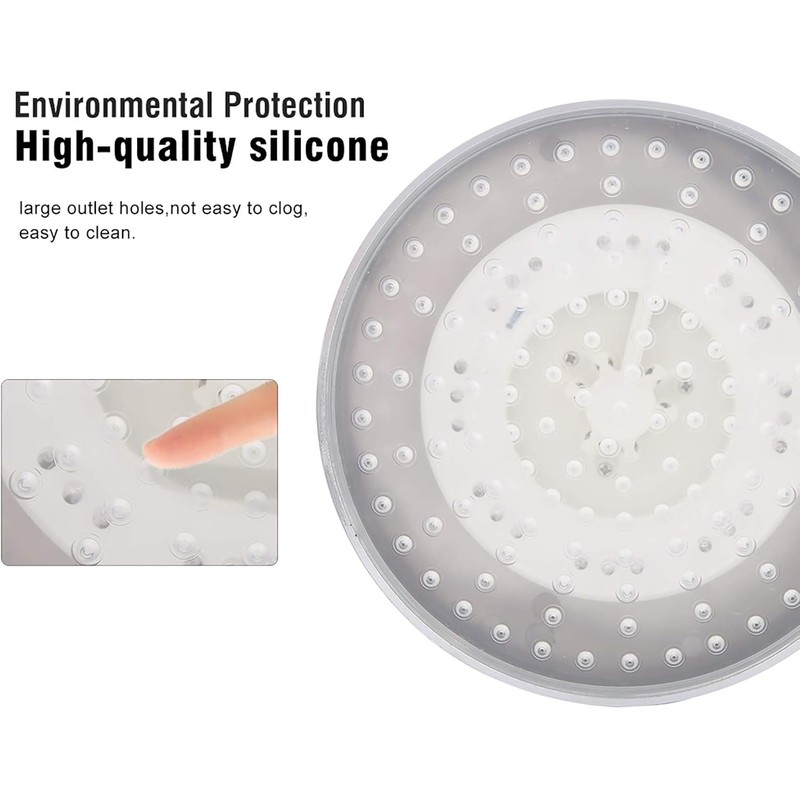 Rain Shower Head, 8" inch Round LED Shower with 3