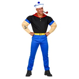 Widmann Srl-GRP02561VD Men's Super Sailor Costume for Adults, Multicoloured, Medium, GRP02561VD