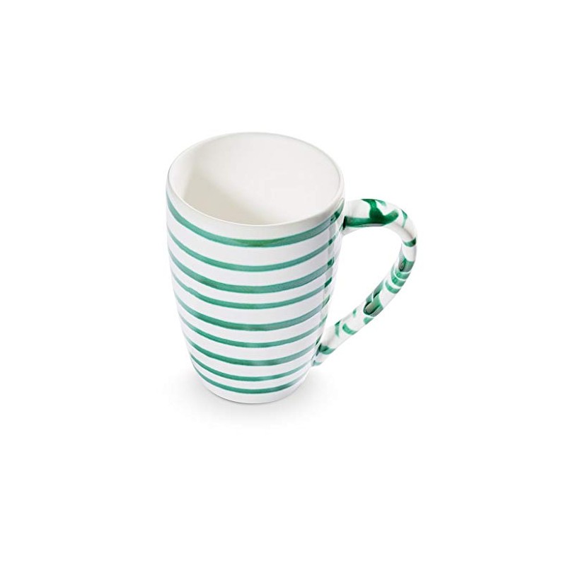 GMUNDNER KERAMIK Breakfast Cup Supermax Capacity 0.5 Litres Green Flamed