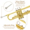 Trumpet Instrument,Band & Orchestra Musical Instruments for Beginners,With trumpets case,Mouthpiece,Cloth