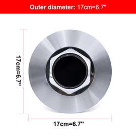 Forten Kingdom 1PC 170mm Plastic Brushed Silver and Black Blank for Impala 1994-1996 2000-2007 Car Wheel Hub Center Cap Cover Hubcaps 9592363