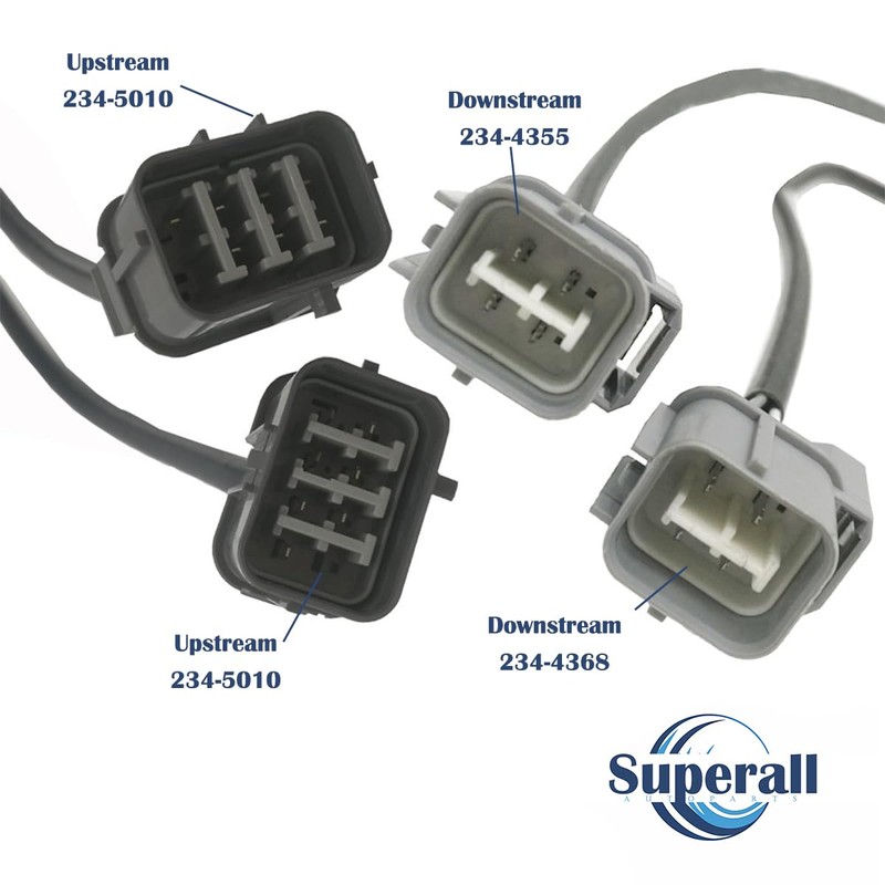 Superall 4Pcs Upstream Downstream Air Fuel Ratio O2 Oxygen Sensor