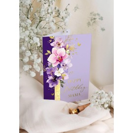 Joli Coon Elegant Birthday Card Mum – Premium Birthday Card Mum with Envelope and Real Wax Seal