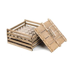 Pennell Rob L. Egg Storage Crate for Egg Transport or Farmhouse Home Decor, Small 9 x 8 x 7 inches