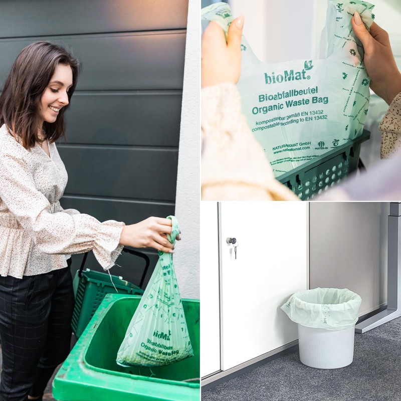 bioMat 20 L Compostable and Climate Neutral Organic Waste Bags