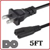 Unbranded Polarized Power Cord, 2 Prong, Universal, 5Ft, Black