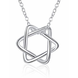 Loves Hexagram Necklace, Hexagon Pendant, Amulet, Accessory, Gift