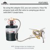 CAMPINGMOON Camping Grill Gas Stove Adapter, Input: 16oz/1Lb Small Propane