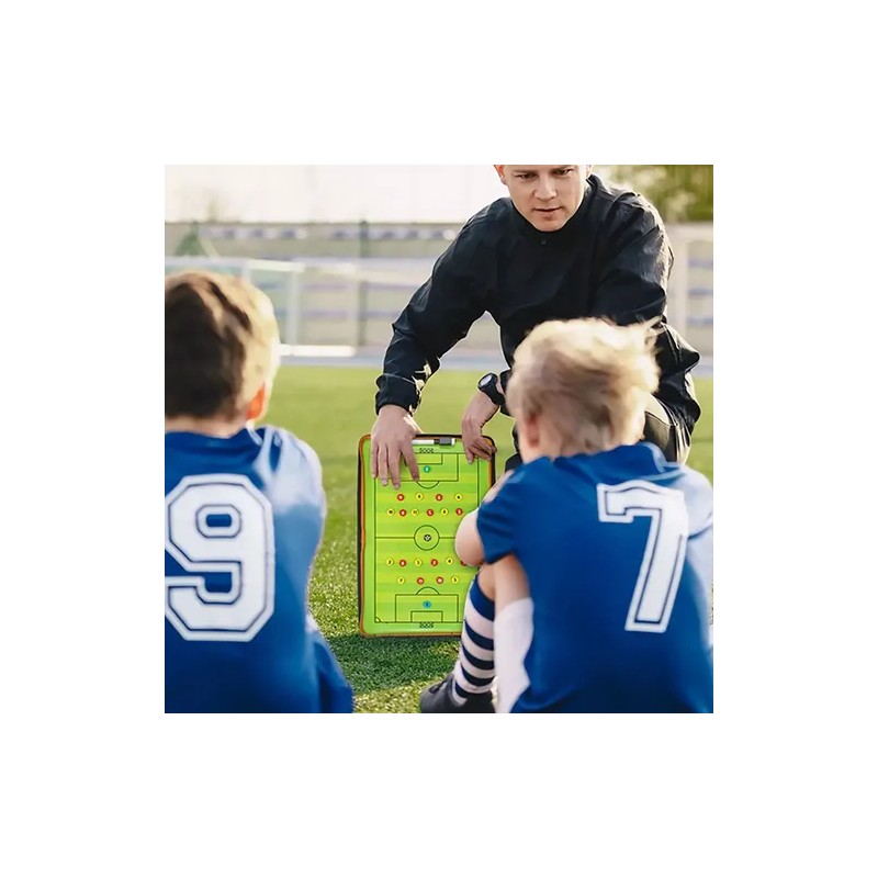 Pizarra Táctica Magnética Plegable para Entrenadores de Fútbol con Accesorios