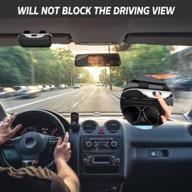 Vinuwu Brillenhalter für Auto Visier,Universal Sonnenbrillenhalter Auto,Brillenhalterung Auto Organizer,Brillenetui Auto (Schwarz)