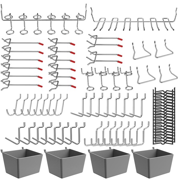 Ultrawall 120-Piece Pegboard Hooks Set, Peg Board Organizer Accessories with