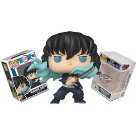 Funko Muichiro Tokito (Attack with Sword) + Pop Protector: Demon Slayer Pop! Animation Vinyl Figure (Gift Set Bundled with ToyBop Brand Box Protector Collector Case)