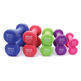 Primozu FIT Neoprene Dumbbells (1LB + 2LB + 3LB + 4LB + 5LB Pairs)