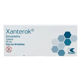 Xanterok Simvastatina 20 Mg Caja con 30 Tabletas Kener