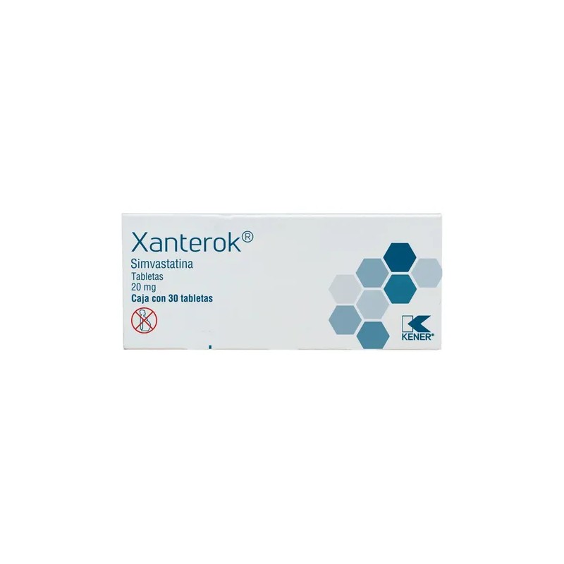 Xanterok Simvastatina 20 Mg Caja con 30 Tabletas Kener