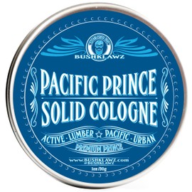 BushKlawz Pacific Prince Solid Cologne 1 oz Full Size Alcohol Free Natural Concentrated Travel Friendly Tins Men's Fragrance Manly Scents to Satisfy all Types of Viking Cannon Black Prime