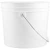 3.5 Gallon Plastic Buckets & Pails White - 3 Pack
