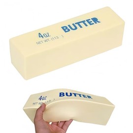 Butter Squishy Toys,Soft Slow Rising Butter Stick Squishy,Realistic Food Squishies,Big Squishy Butter Stress Relief Squeeze Toy (Large)