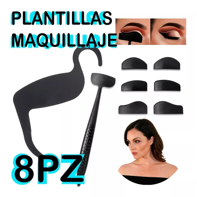 Universo en Linea Plantillas 8pz Aplicar Maquillaje Delineado Sombra Contour