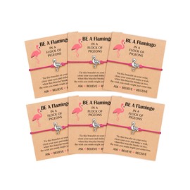 Eryuor Flamingo Gifts for Women Birthday Decorations Pink Flamingo Bracelet