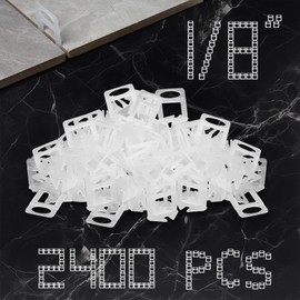 Storystore Tile Leveling System Tiles Leveler Spacers, 2400-Piece Leveling Spacer Clips - 1/8 Inch Tile Spacers Lippage Free Tile and Stone Installation for PRO and DIY
