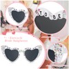 Etercycle Etercycle Bride Sunglasses For Bachelorette, Heart Glasses Bride To