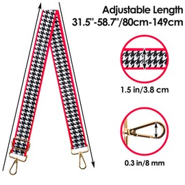 Gutsdoor Purse Strap Replacement Crossbody Bag Strap, Adjustable Wide Shoulder Strap for Handbags (Swallow Gird)