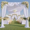 White Ceiling Drapes for Weddings and Parties – Polyester Backdrop