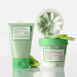 pulley [2-piece set] Fully Green Tomato Clay Pack Cleanser 120ml + Gelato Cleanser 100ml / [2종세트] 풀리 그린 토마토 클레이 팩 클렌저120ml + 젤라또 클렌저100ml