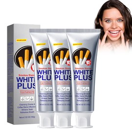 Tkekruh 3PC Toothpaste 100g, White, Shine Toothpaste, Whitening Toothpaste, Gum Repair Toothpaste, Clean Teeth and Fresh Breath, Gentle Care of Gums, Ensures Effective Removal of Discolouration